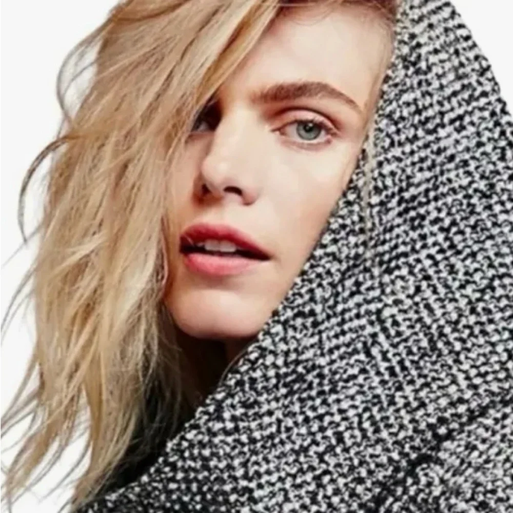 Free People Satellite Tweed Oversized Swing Coat - Picture 3 of 6